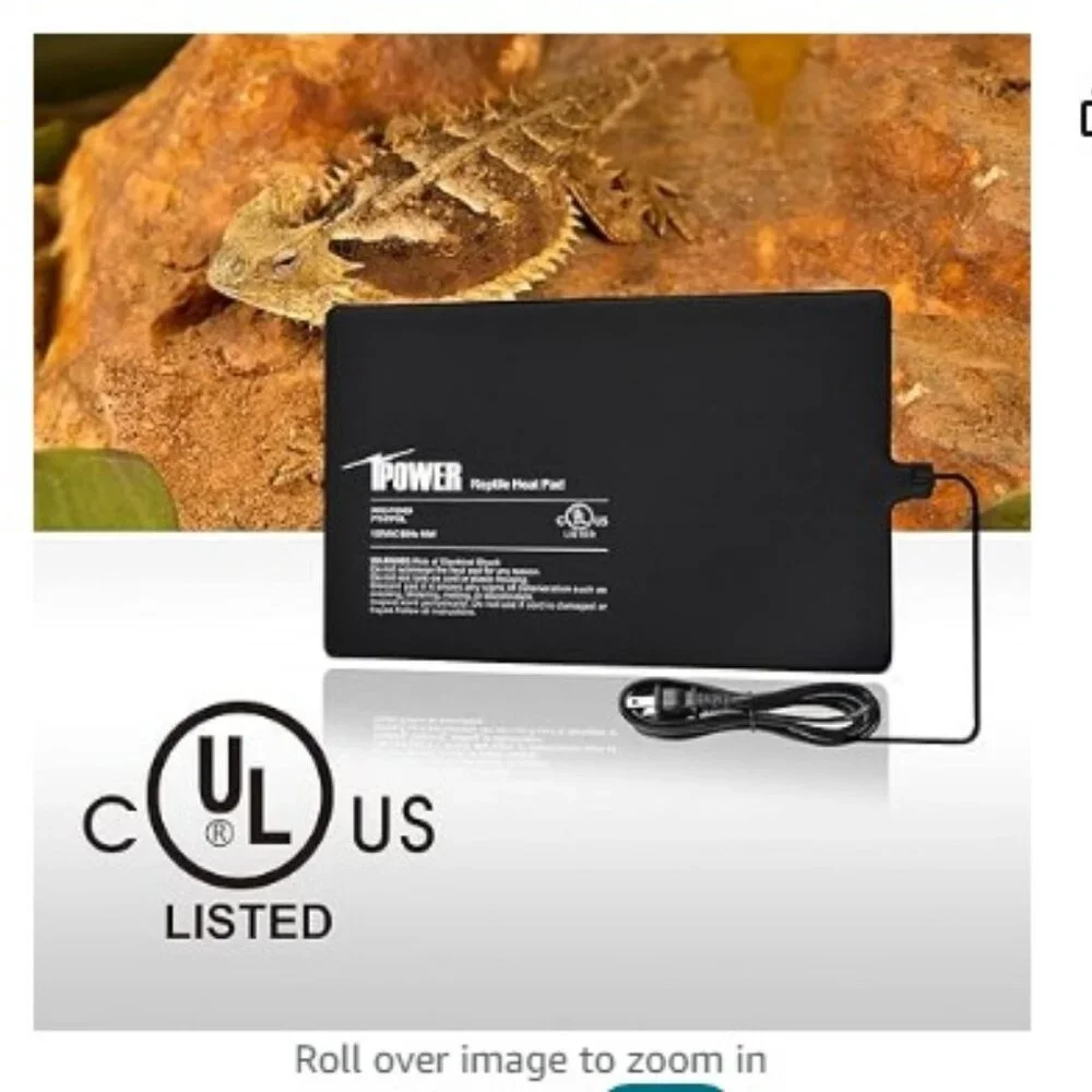 iPower 8X12 Inch Reptile Heat Pad For 40-50 Gallon Tanks and Digital Thermostat